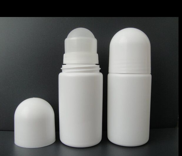 50ml Empty Roll on Deodorant Bottle container Craft homemade professiona White Bottle Plastic