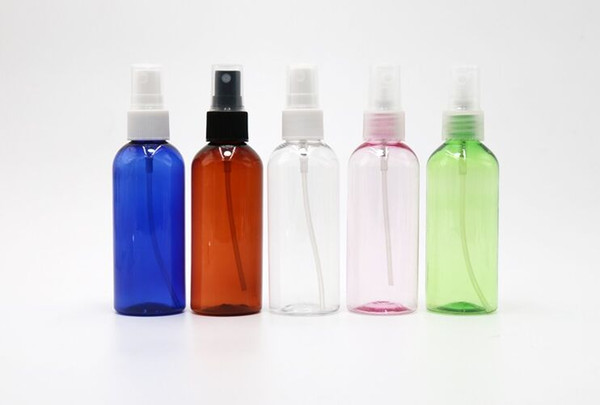 60ml Empty PET Perfume Bottle With Aluminum Anodized Spray Pump Round Shoulder Plastic Cosmetic Liquid Bottle Vials zzh