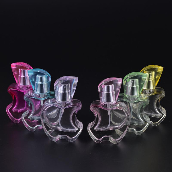 Colorful Cute Perfume Bottle Apple Shaped Perfume Bottle Capacity 20 ml Glass Empty Packaging Bottle Refillable Perfume Atomizer