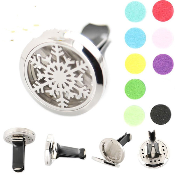 More Than 50 styles 30mm Diffuser 316 Stainless Steel Pendant Car Aroma Locket Essential Car Diffuser Oil Lockets Free 100pcs Pads