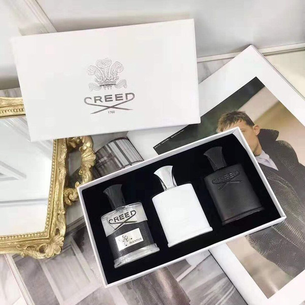 Top Quality Creed Cologne Perfume 30ml*3 Creed Aventus Green Irish And Silver Water Mini Set Long Lasting And High Fragance Free Shipping