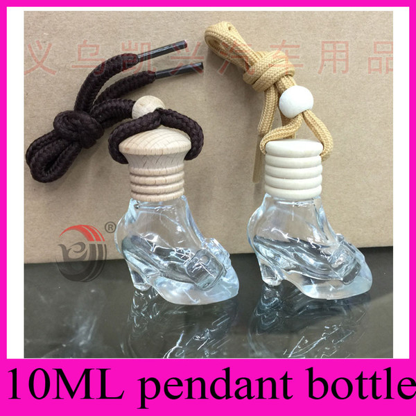 High-heeled shoe shape 10ml car bag perfume bottle Mushroom hanging high heels glass perfume bottle personality perfume empty bottles