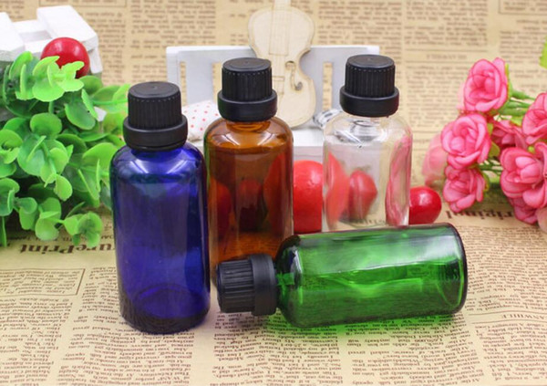 200pcs/lot 15ml glass bottle with reducer dropper and tamper evident lid,4 color essential oil bottle