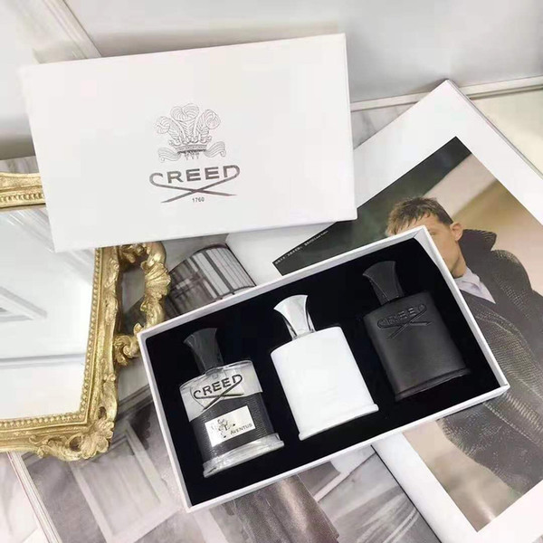 Top Quality Creed kit Silver Mountain Water Creed Aventus Perfume Kit 30ml x 3 bottle with long lasting time for Men fragrance