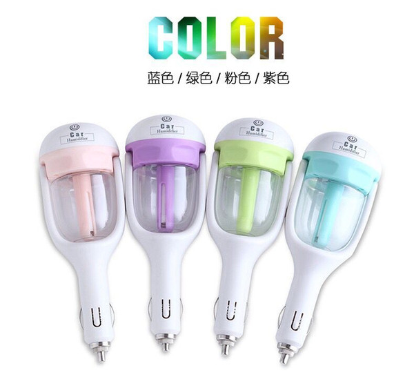 High quality ABS+PP Essential Oil Diffuser Car Humidifier Air Aroma Aromatherapy Purifier Essential Mist Maker 12V 1.5W 4 Colors 50ml