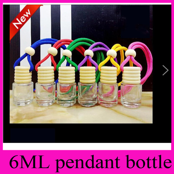 6ml Cylinder Pendant perfume bottles Cylindrical car ornaments bottles hanging car accessories car perfume empty bottles