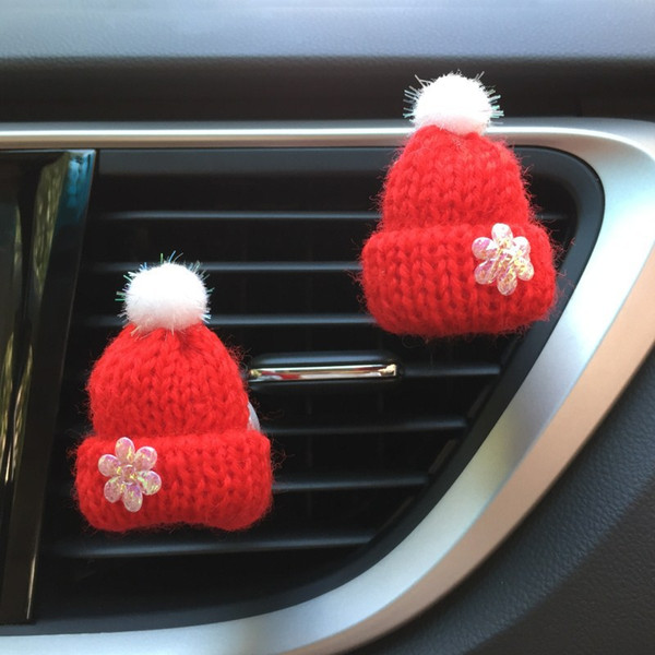 Car Perfume Air Freshener Christmas Hat Shape Original Fragrance Orange Lemon Strawberry Lavender Scent Automobile Accessories