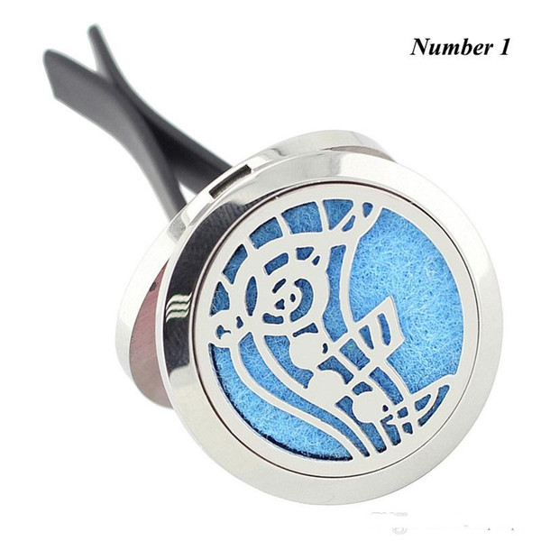 316L 30mm Stainless Steel Car Aroma Locket Essential Oil Diffuser Car Air Freshener (free felt pads)