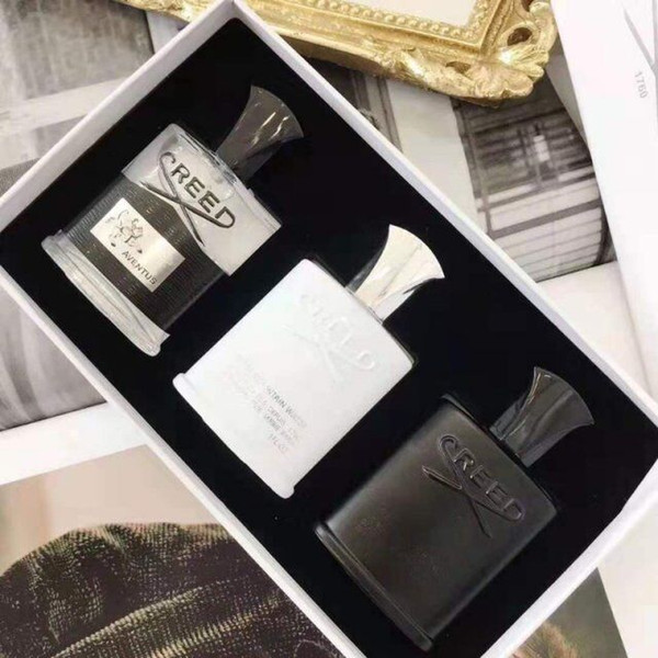 Top Quality Creed kit Silver Mountain Water Creed Aventus Perfume Kit 30ml x 3 bottle with long lasting time for Men fragrance