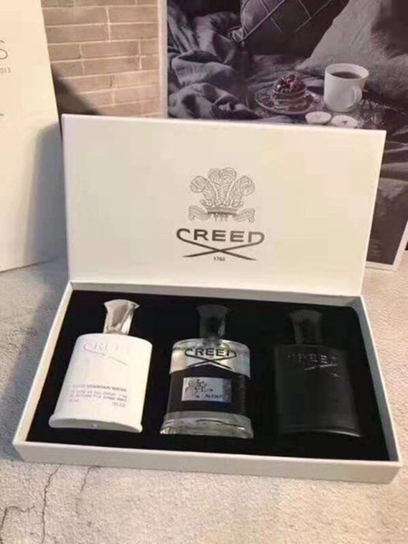 New Creed Cologne Perfume 30ml x 3 Creed Aventus Green Irish and Silver Mountain Water Perfume Kit with Long Lasting Time Free Shipping