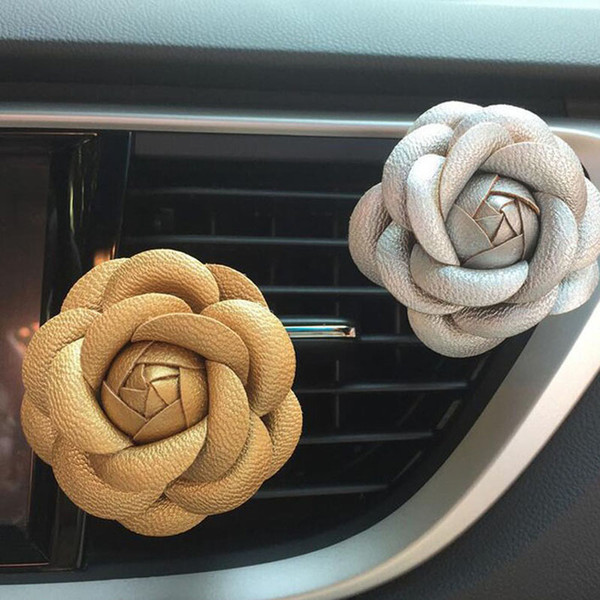 PU flower Camellia Roses car-styling car air outlet perfume Fresh and healthy Aromatherapy air Car accessories freshner perfume ZA2127