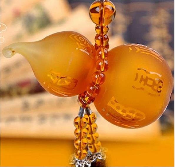 Car Ornaments Gourd Crystal empty Perfume Bottle Car Pendant Crystal hanging Accessories Essential Oils Diffusers car Fragrances B812