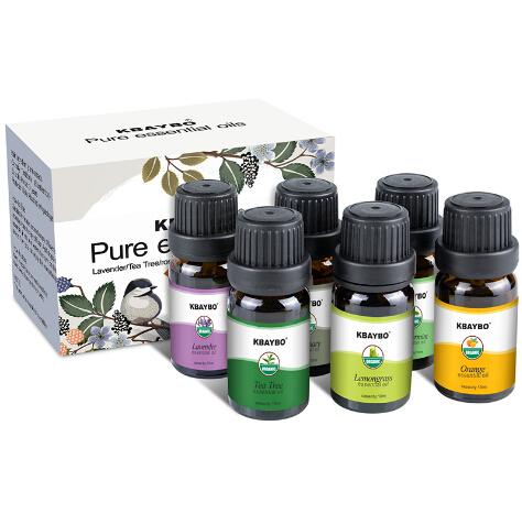 Essential Oils Aromatherapy Oil for aroma Diffuser Humidifier 6 Kinds Fragrance of Lavender Tea Tree Rosemary Lemongrass Orange