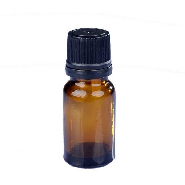 Free Shipping 10ML Amber Glass Essential Oil Bottle Juice Serum container 10CC small Sample Vial with Black screw cap