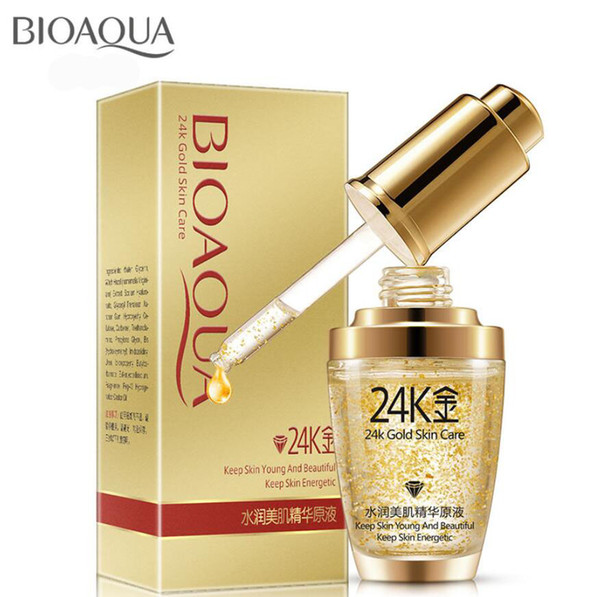 Factory direct-BIOAQUA 24K Gold Face Cream Moisturizing 24 K Gold Day Cream Hydrating 24K Gold Essence Serum For Women Face Skin Care DHL