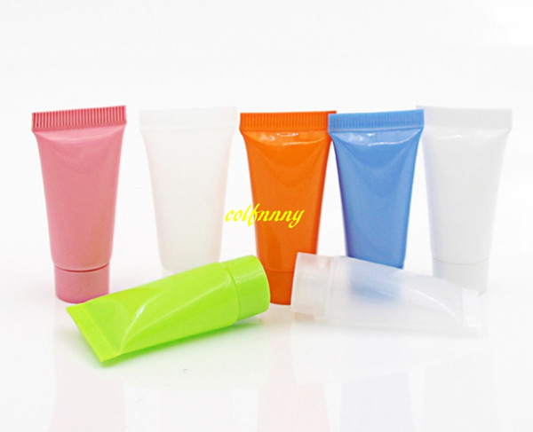 100pcs/lot Free shipping 5ml Soft Cosmetic Cream Lotion Tube empty Airless bottles cream jars containers