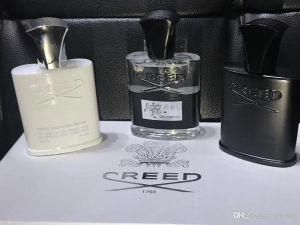 Halloween hot sale Top Quality 30ml*3 Creed Cologne Perfume for Men With Long Lasting High Fragrance High Quality Set Box Gif free shopping