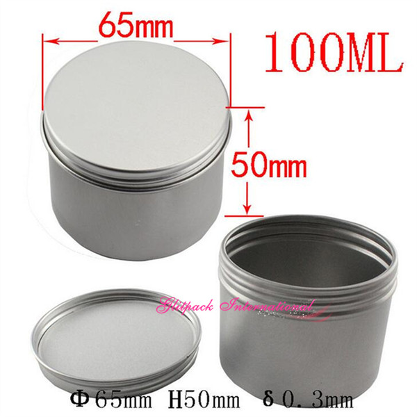 80 pack 100ml Alumium Canning Jars 3.5oz Tea Tin with Airtight Lids Small Candle Tin Seamless Deep Body Can tin with Screw on Lids 100g