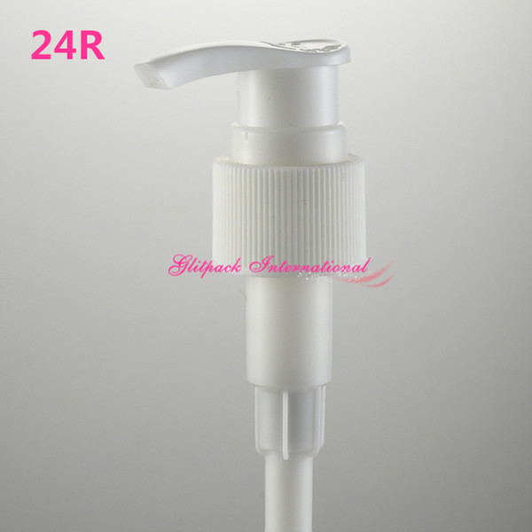 R24 24mm natural white black lotion pumps for plastic cosmetic bottle closure cap shampoos conditioners dispensing pump