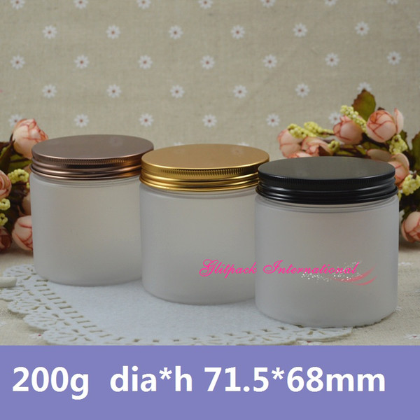 30pcs/lot 200g frosting beauty jar cosmetic container manufacturers 7oz 200ml frosted cosmetic products makeup packaging design for scrubs