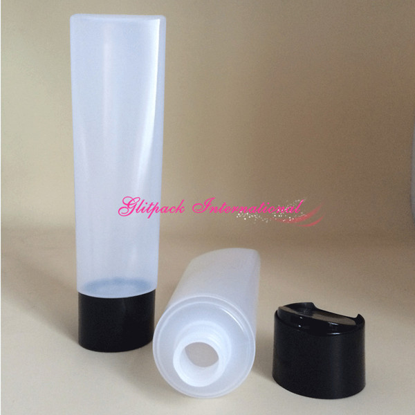 30pcs 300ml Empty Sebastian Bottles for Shampoo black/white/frosted PE Bottles with Snap/Disc Top Caps plastic squeeze bottle