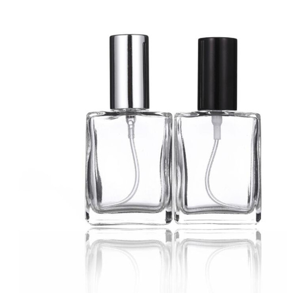 Top Sale Glass Perfume Spray Bottle 15ml Empty Perfume Bottles Refillable Glass Sprayer Bottle Atomizer With Black Silver Caps