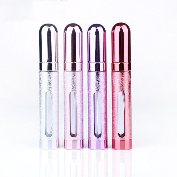 12ml 6 Colors Empty Glass and Aluminum Perfume Bottles Mini Portable Travel Refillable Perfume Atomizer Bottle For Sale
