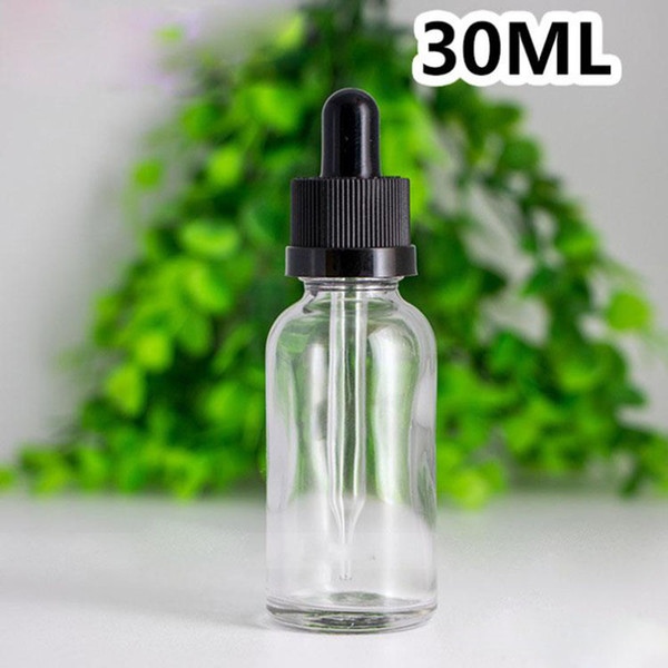 10ml 15ml 20ml 30ml 50ml Glass Dropper E cig E juice Empty Clear Refillable E liquid Bottles With Glass Tips And Childproof Cap