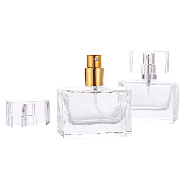 Top Quality 30ML Clear Perfume Bottle Refillable Travel Perfume Atomizer Mini Empty Glass Spray Bottle 1OZ Free DHL