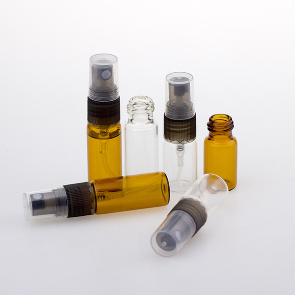 3ml 5ml Mini Glass Parfum Bottles Sample Spray Bottle Refillable Fragrance Atomizer Glass Perfume Bottle Vials Free Shipping