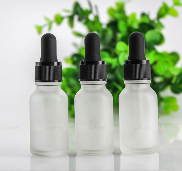 15ml Frosted Dropper Clear Glass Aromatherapy Liquid For Essential Basic Massage Oil Pipette Bottle Refillable Bottles 624pcs/lot