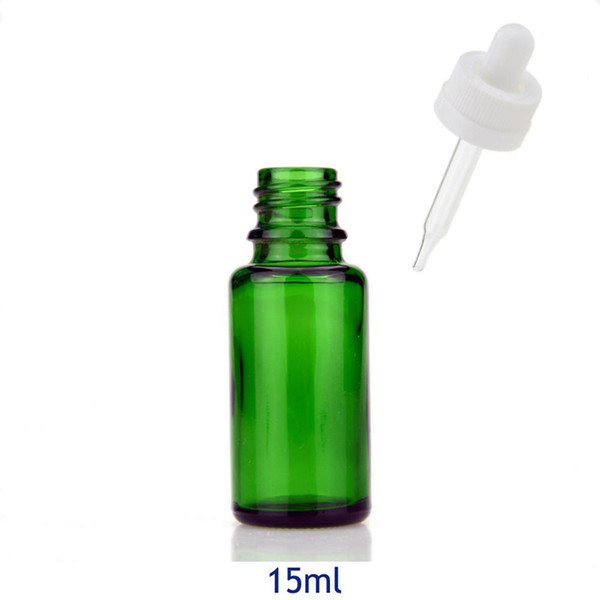 15ml Glass bottles With Black Childproof Cap and glass dropper essential oil packing bottles glass dropper cosmetic bottles