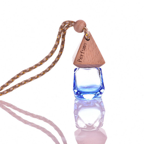 Wholesale Car Perfume Bottles for Essential Oils 6ml Hanging Glass Bottle Perfume Pendant Auto Ornament Air Freshener Car-styling