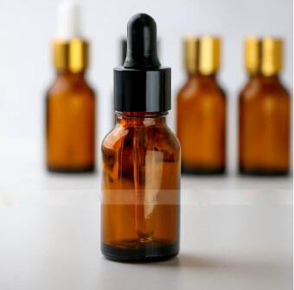 Wholesale 15ml glass bottles with pipette dropper, 1/2 oz dropper glass bottle, Amber glass e liquid packaging containers