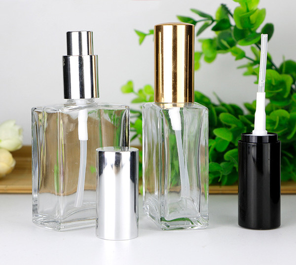 432pcs/lot 30ml Empty Glass Perfume Bottles Spray Perfume Atomizers Bottles In Refillable With Aluminum Gold Black Lid