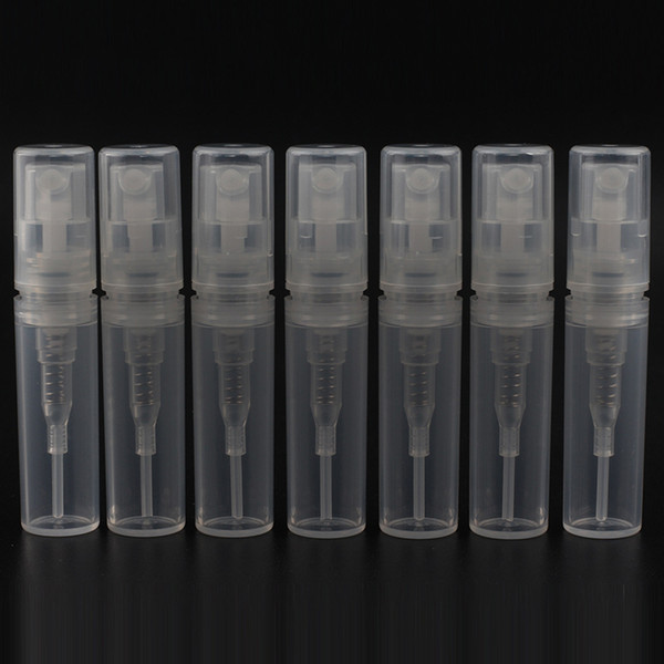 Promotion Price 3000pcs/lot Empty 2ml Mini Plastic Spray Perfume Bottle Small Sample Perfume Atomizer Fast Shipping