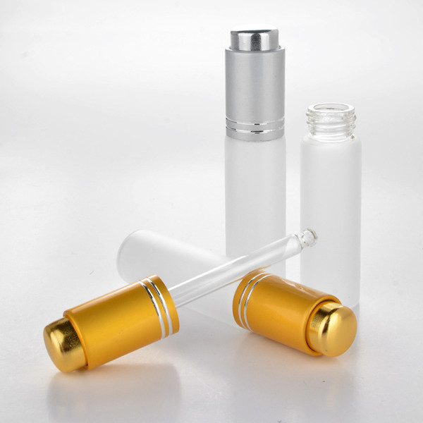 Fast Shipping 20ML Mini Portable Frosted Glass Refillable Perfume Bottle Empty Cosmetic Vials With Dropper For Sale