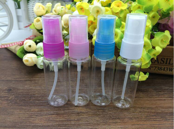 Best Selling 20ml Refillable Empty Cosmetic Plastic Spray Bottles Wholesale Colorful PET Perfume Bottle Atomizer Free DHL Shipping
