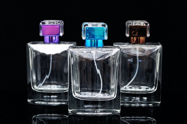 Hot Sale 50ml Empty Refillable Portable Perfume Bottles &Traveler Glass Spray Atomizer Transparent Parfum Bottles DHL Free