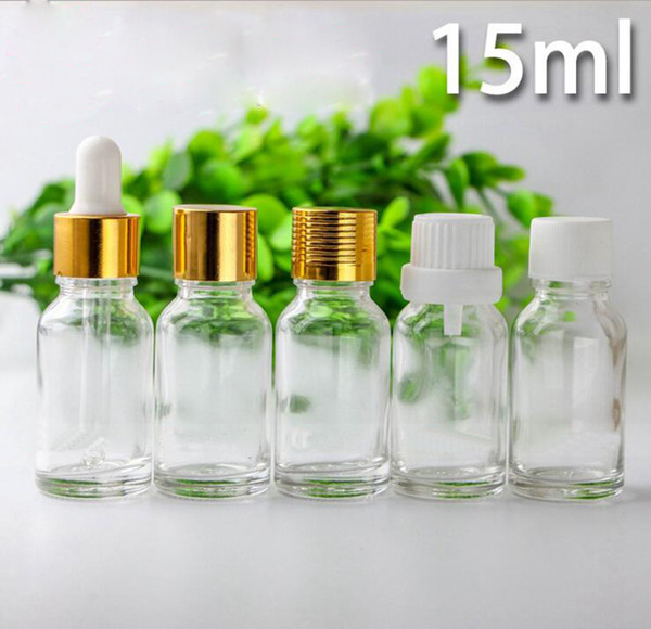 15ml Empty Clear Makeup Glass Bottles With Eye Dropper Refillable Aromatherapy Essential oil Liquid Pipette Container
