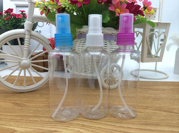 1200pcs Mix Color Travel Transparent Plastic Perfume Atomizer Empty Spray Refillable Bottles Wholesale Sprayer bottle 100ml For Sale