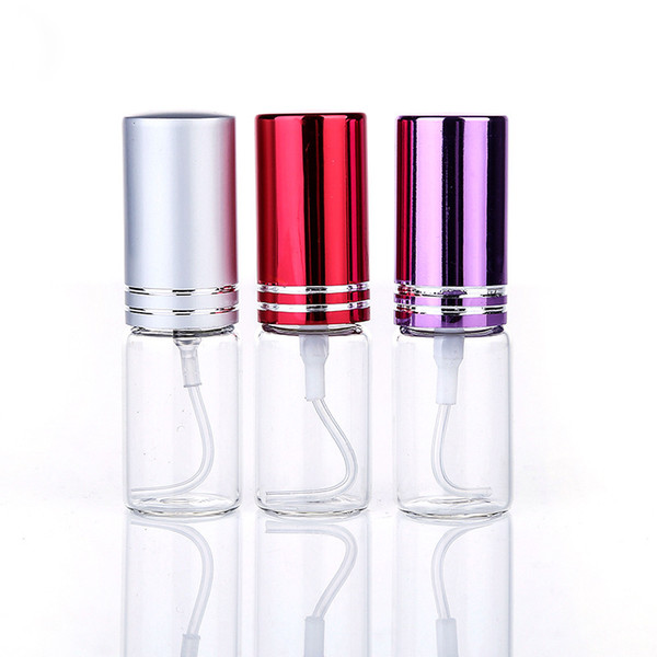 Wholesale Mini 5ML Empty Glass Perfume Refillable Bottles Spray Perfume Atomizer Bottle 8 Color For Choice