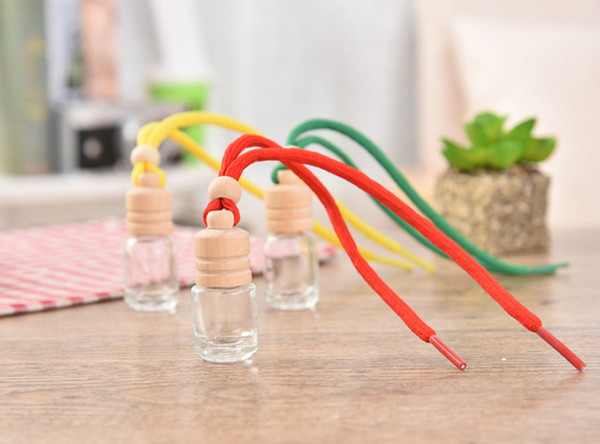 Hot Selling Car Hang Decoration Car Hanging Perfume Diffuser Bottles With Wooden Cap Free Shipping DHL