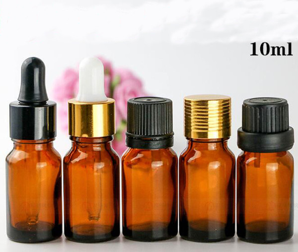 8 Style 10ml empty amber glass bottles with Medicine Dropper Essential oil aromatherapy glass dropper bottles for Ejuice/Eliquid