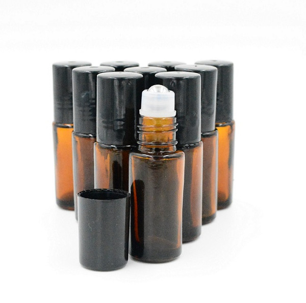 5ml Refillable Metal Roller Bottles Makeup Bottle Perfume Bottle Glass Bottle Aromatic Water Bottle ESSENTIAL OIL Bottle DHL PB087