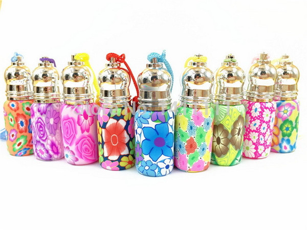 200pcs/lot 5ml 1/6OZ perfume vials with roll-on ball perfume roll on Polymer clay bottle empty essential oil bottle BY DHL FREE