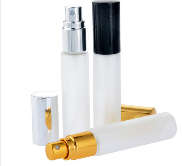 Wholesale 600pcs/lot Frosted Glass 10ml 1/3oz Spray Empty Bottle fragrant liquid Fine mist pump Perfume Atomizer Refillable