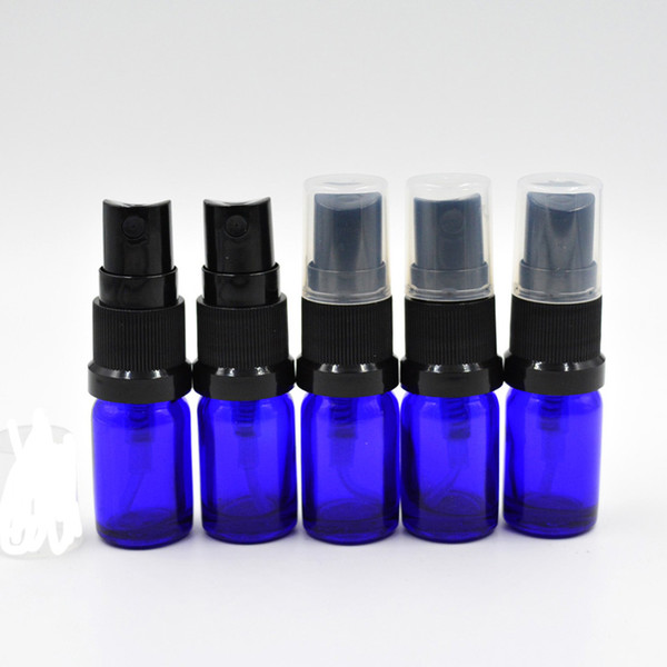 5ml Empty Thick Blue Atomizer Glass bottle Spray Refillable Heavy for Perfume Aromatherapy Essential Oil 600pcs/lot by DHL Free Ship Facotry
