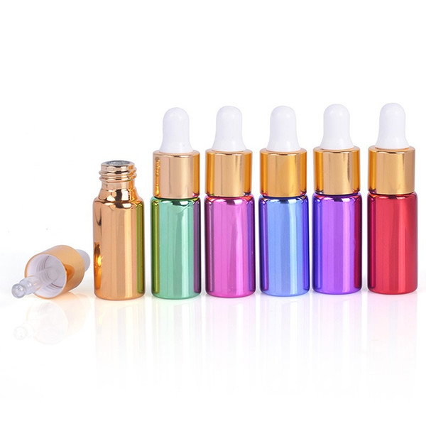 5ml UV Resistant Glass Bottles with Glass Eye Dropper Dispenser Essential Oils Colognes Perfumes Aromatherapy 10ml Party Wedding Promotion