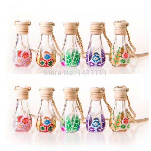 Factory Price Wholesale Glass Perfume Bottle 12ml Vials for Essential Oil Car Decoration Fragrance Bottle 100pc/lot